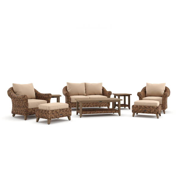 Winston Cayman Outdoor 3 Seat Patio Sofa with Sunbrella Cushions